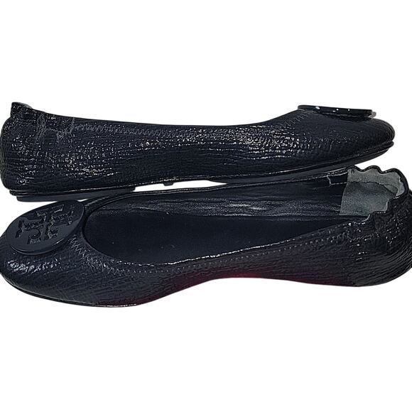 Tory Burch Minnie Patent Leather Travel Ballet Flats, Tory Navy, 9.5 - Picture 5 of 10